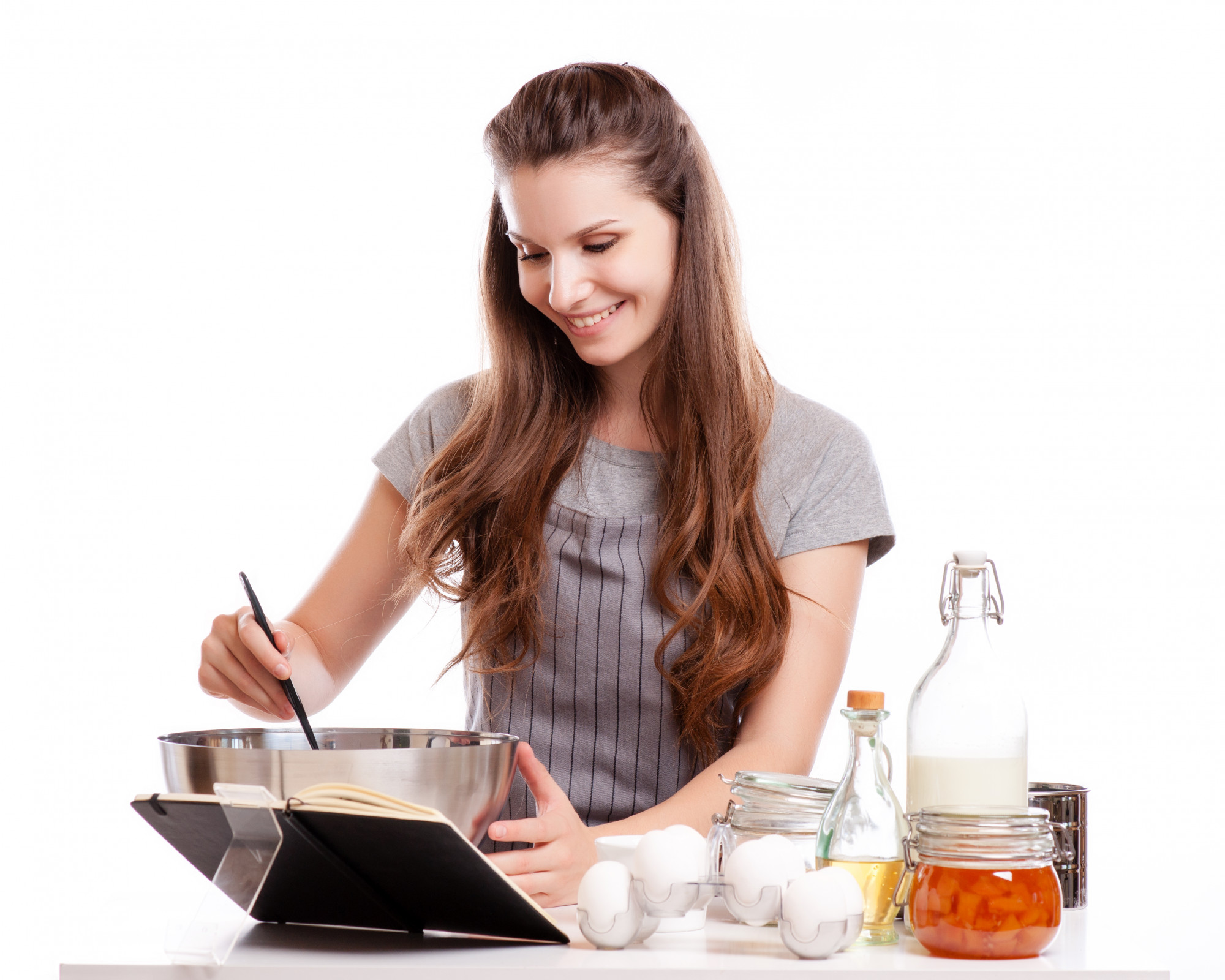 Student cooking in online session